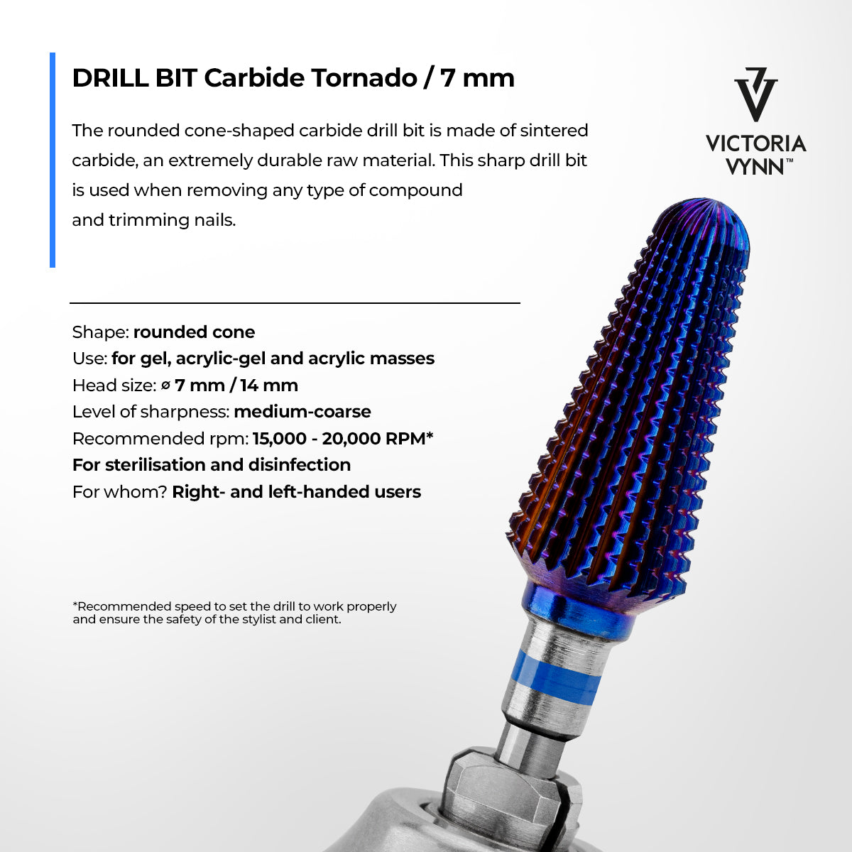 DRILL BIT Carbide Tornado 7mm BFNAILSHOP