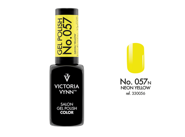 GEL POLISH 057 NEON YELLOW VICTORIA VYNN UK NORTHERN IRELAND