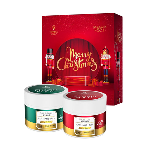 PHARM FOOT CHRISTMAS SET, SCRUB AND BUTTER with natural oils
