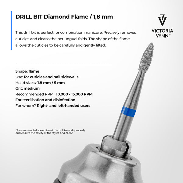DRILL BIT Diamond Flame / 1,8mm Victoria Vynn