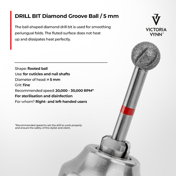 DRILL BIT Diamond Groove Ball / 5mm Vicoria Vynn