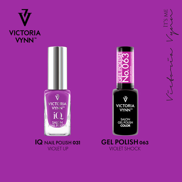 COLOR TO COLOR  purple violet Victoria Vynn iQ nail polish and gel polish set