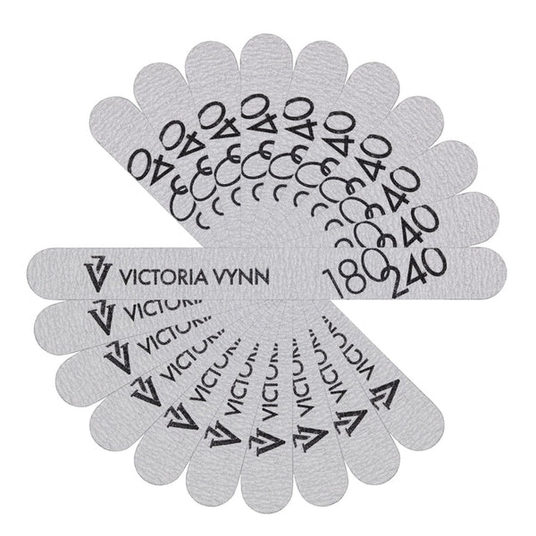 White straight nail file 180/240, 10pcs SAVER PACK Victoria Vynn Northern Ireland UK