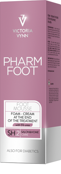 FOOT MOUSSE - FOAM – CREAM  AT THE END OF THE TREATMENT  5% UREA 125ml PHARM FOOT VICTORIA VYNN